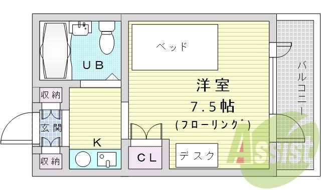 2階の間取り図