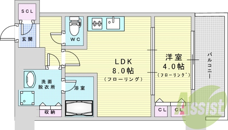 8階の間取り図