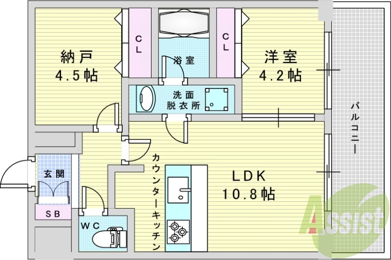 9階の間取り図