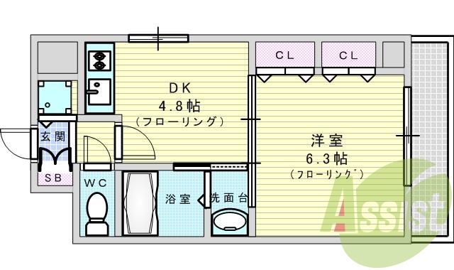 9階の間取り図