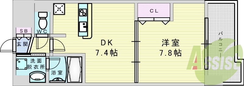 2階の間取り図