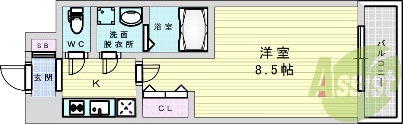 8階の間取り図