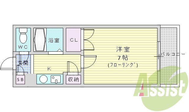 4階の間取り図