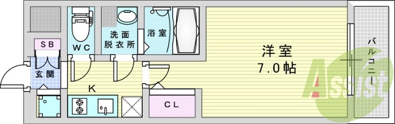 4階の間取り図