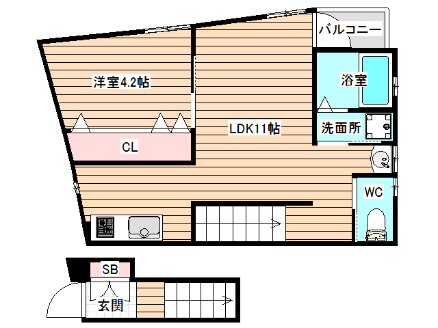 2階の間取り図