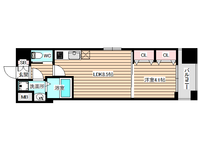 8階の間取り図