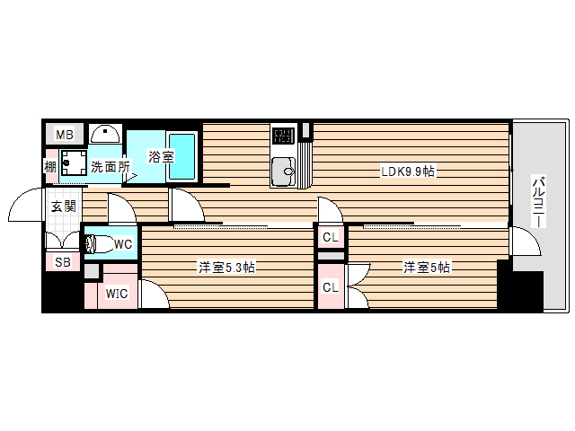 5階の間取り図