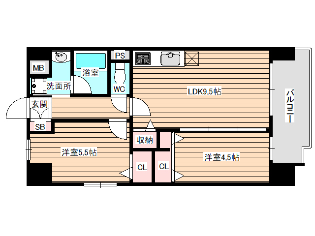 4階の間取り図