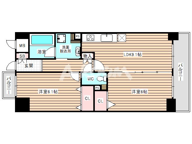 2階の間取り図