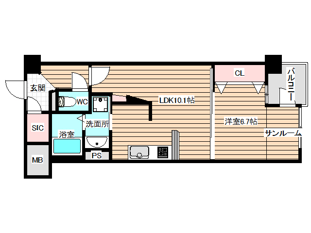 6階の間取り図