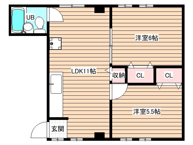 1階の間取り図