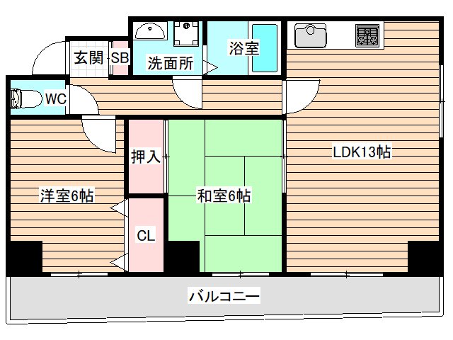 6階の間取り図