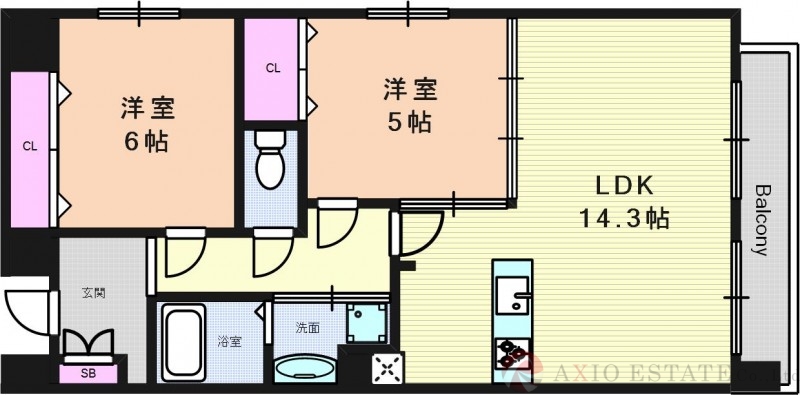 2階の間取り図