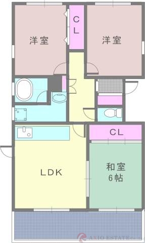 2階の間取り図