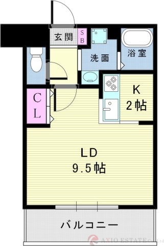 2階の間取り図