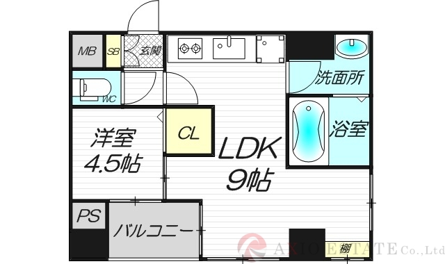 4階の間取り図