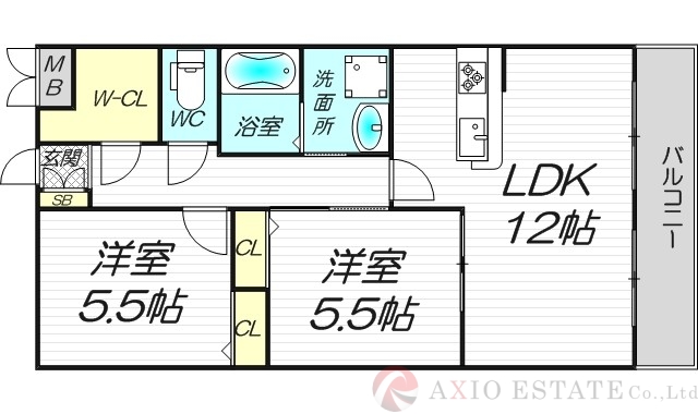 1階の間取り図