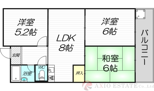 2階の間取り図