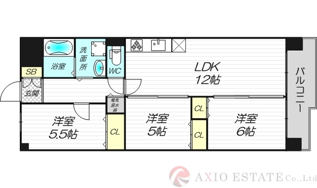 6階の間取り図