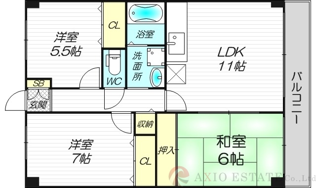 3階の間取り図