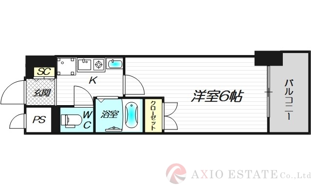 間取り　ラナップスクエア天満プライム