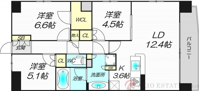 3階の間取り図