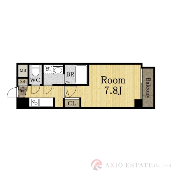 7.8帖の室内は大きめです