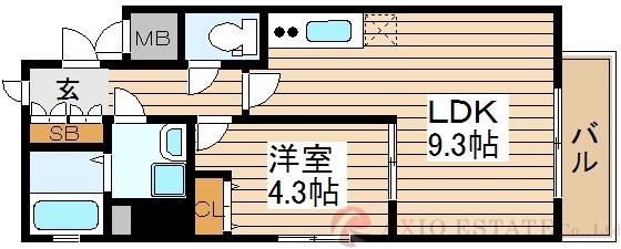 9階の間取り図