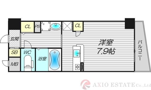 間取り　レジディア天神橋