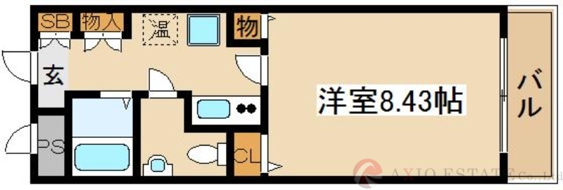 広めの1Ｋです