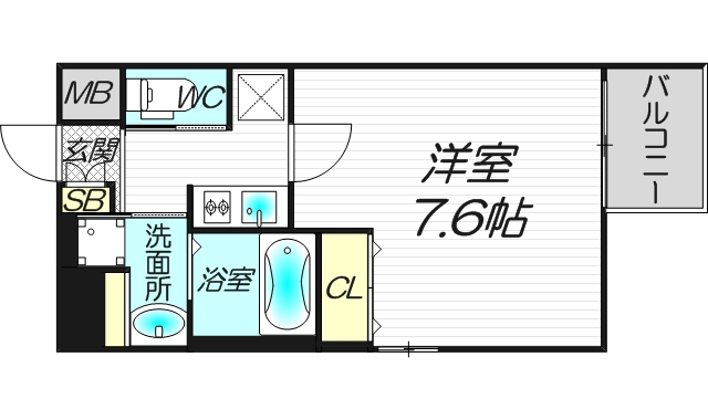 お持ちの家具をすっきり配置の間取り
