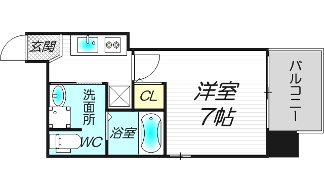 お持ちの家具をすっきり配置の間取り