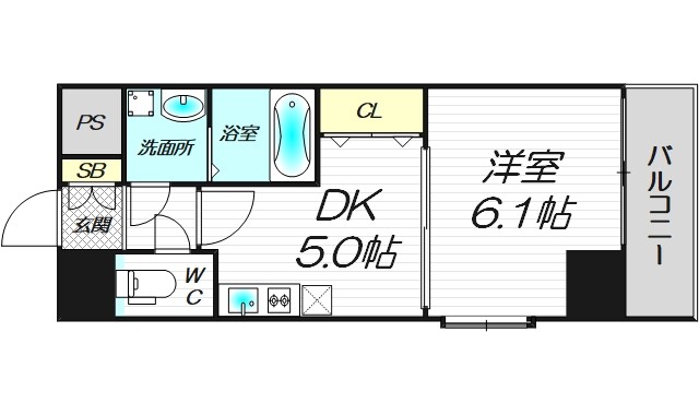 6階の間取り図