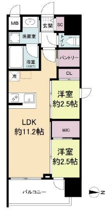 7階の間取り図