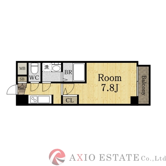7.8帖の室内は大きめです