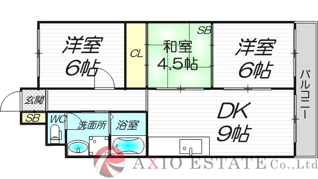 1階の間取り図