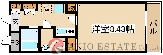広めの1Ｋです