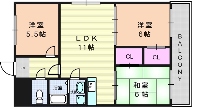 2階の間取り図