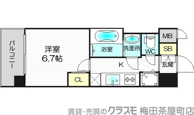 8階の間取り図