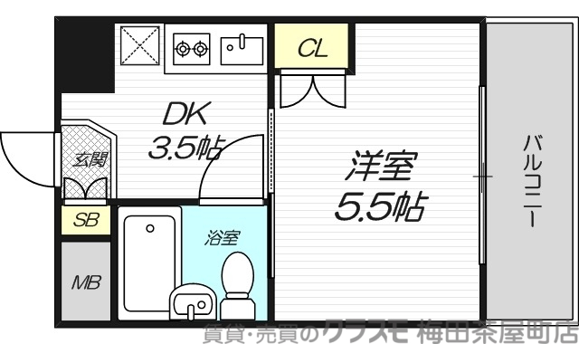 2階の間取り図