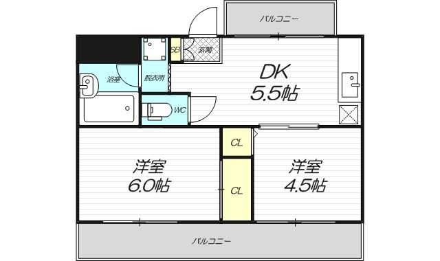 2階の間取り図