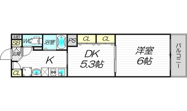 6階の間取り図