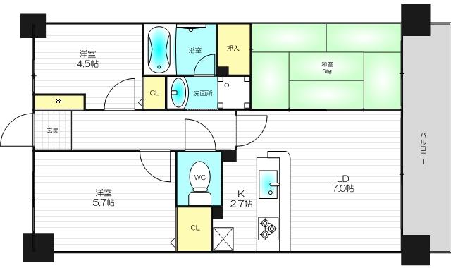 6階の間取り図