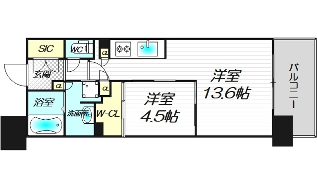 4階の間取り図