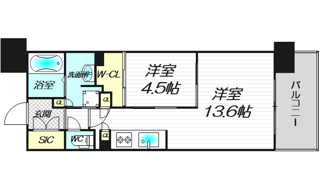 4階の間取り図