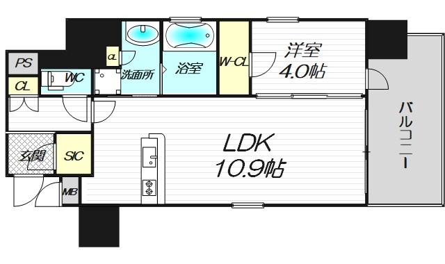 4階の間取り図