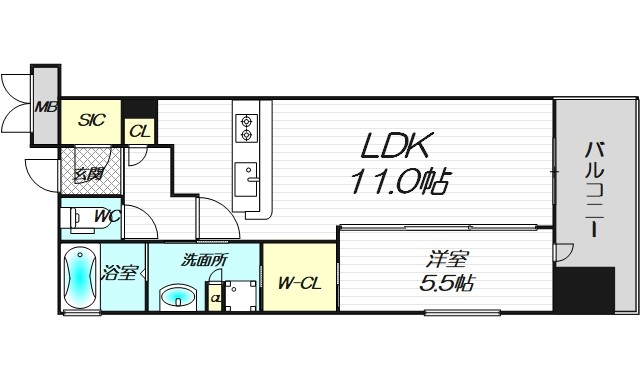 6階の間取り図