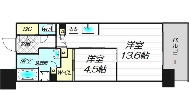 6階の間取り図