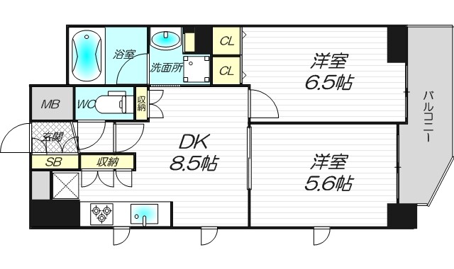 6階の間取り図