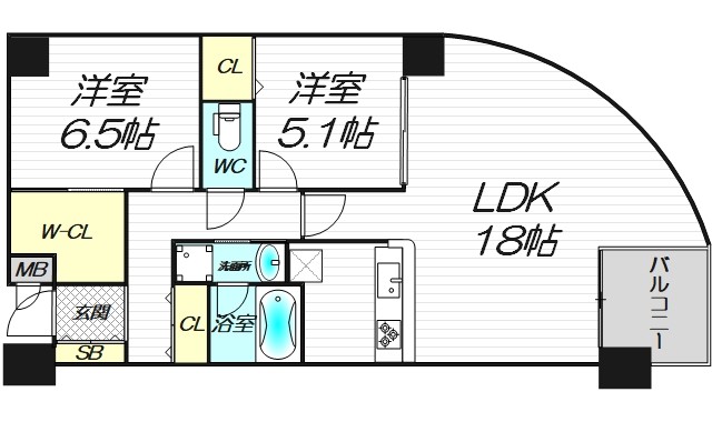 2階の間取り図